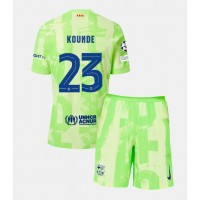 Camiseta Barcelona Jules Kounde #23 Tercera Equipación para niños 2024-25 manga corta (+ pantalones cortos)